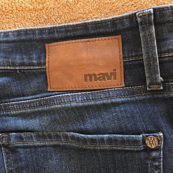 Mavi Zach Straight Leg Denim Jeans Mens 33x30 Dark Blue Wash Stretch Egypt Made - Picture 6 of 11